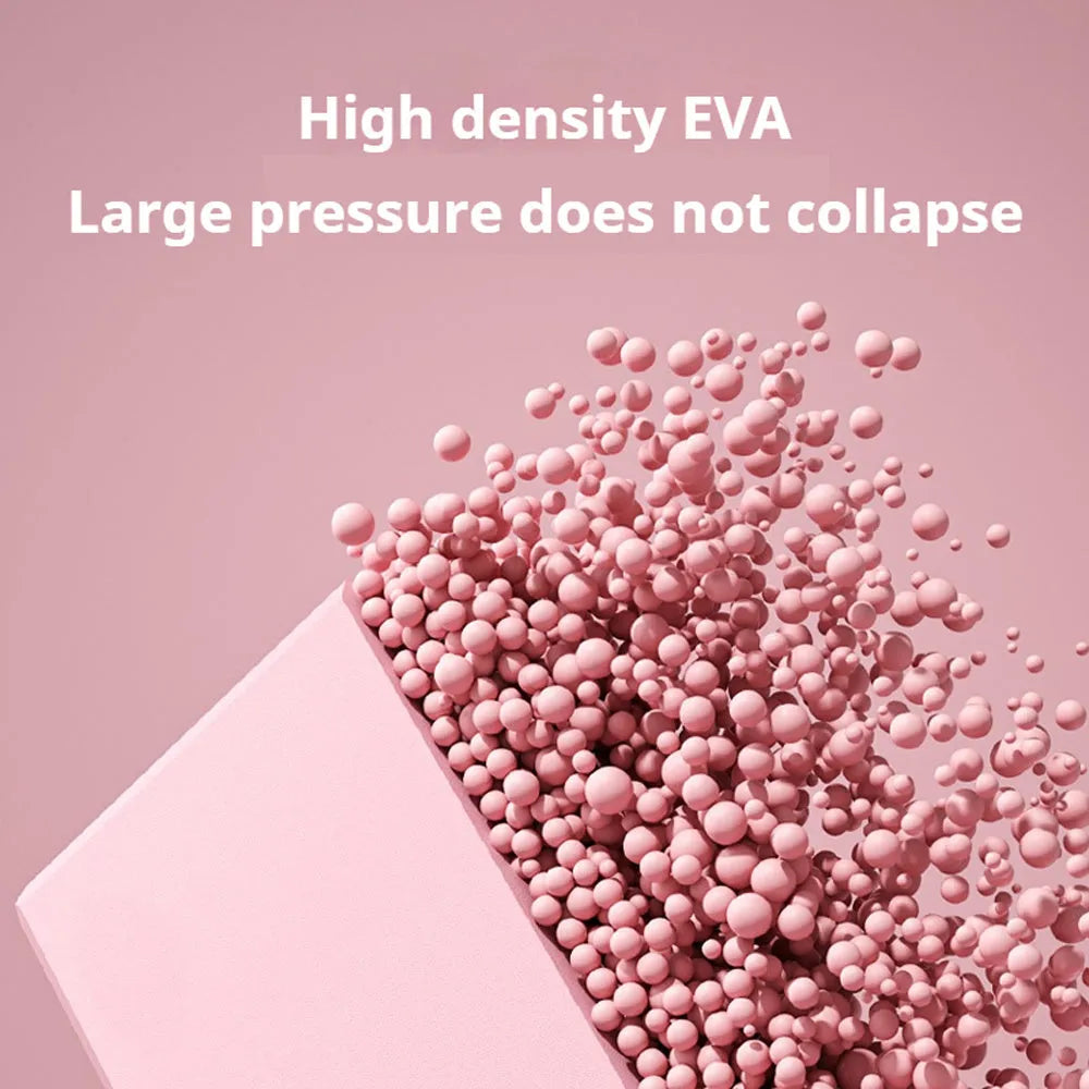 Solid-colour EVA foam yoga block with hexagonal ridges for grip