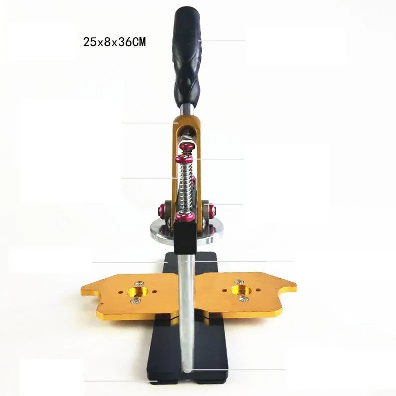 Metal badge machine with 58mm round bottom mould set for new style rotary pneumatic badge machines