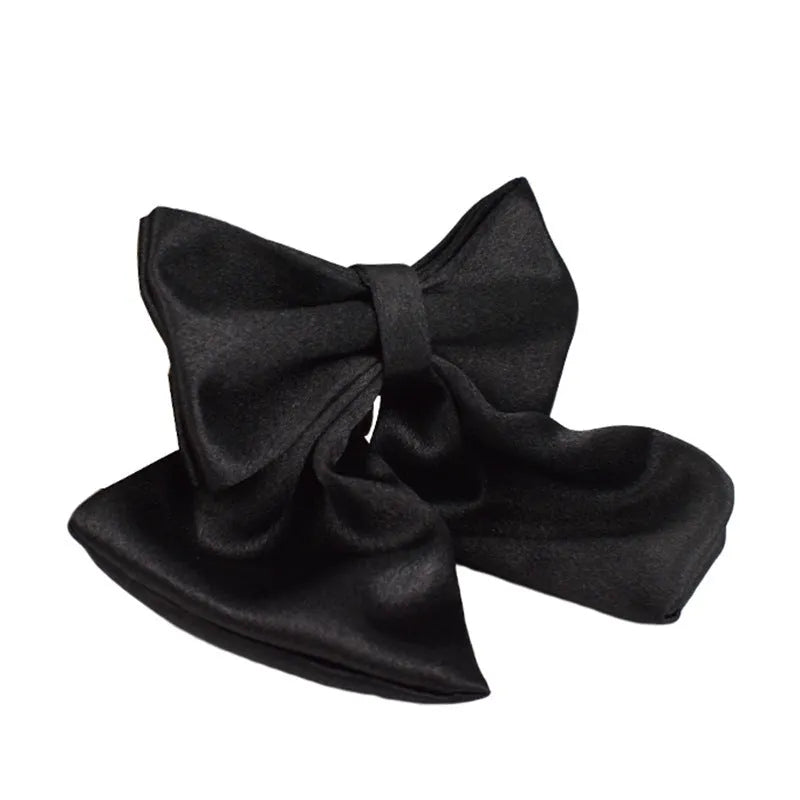 A complete cloth dog accessory set showing a collar, leash, chest strap, vest, and decorative bow in matching colours.