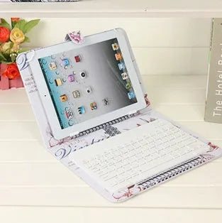 Wireless Bluetooth keyboard case with protective cover for tablets and phones in seven colour options