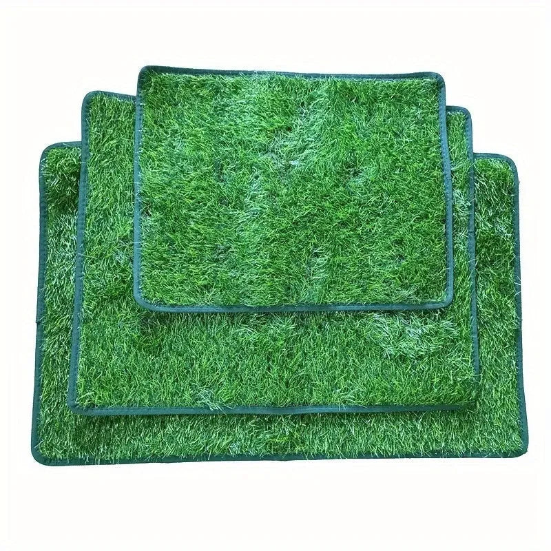 Artificial grass dog toilet training mat with washable base in three size options