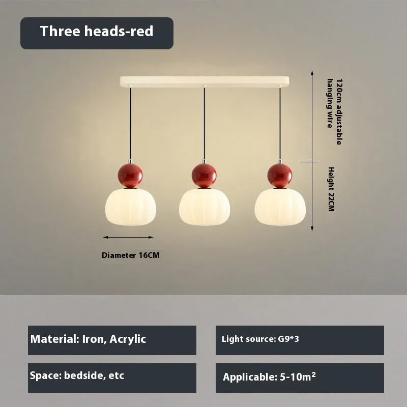 Nordic style pumpkin chandelier ceiling light fixture with alloy construction in single head design
