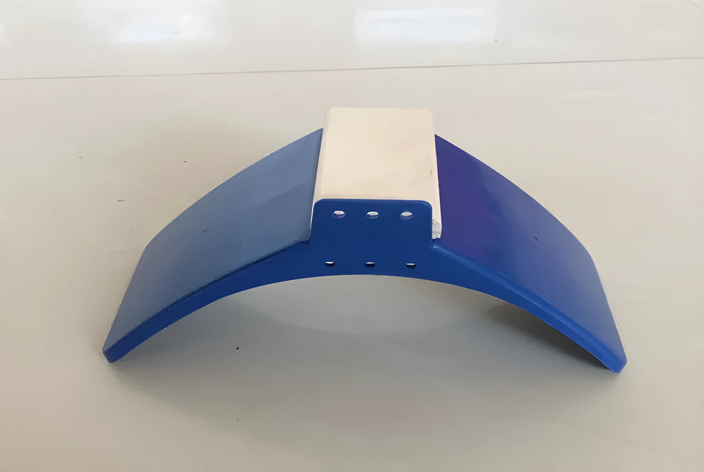 Set of ten blue plastic and solid wood bird perches, each 20cm long, for small bird cages