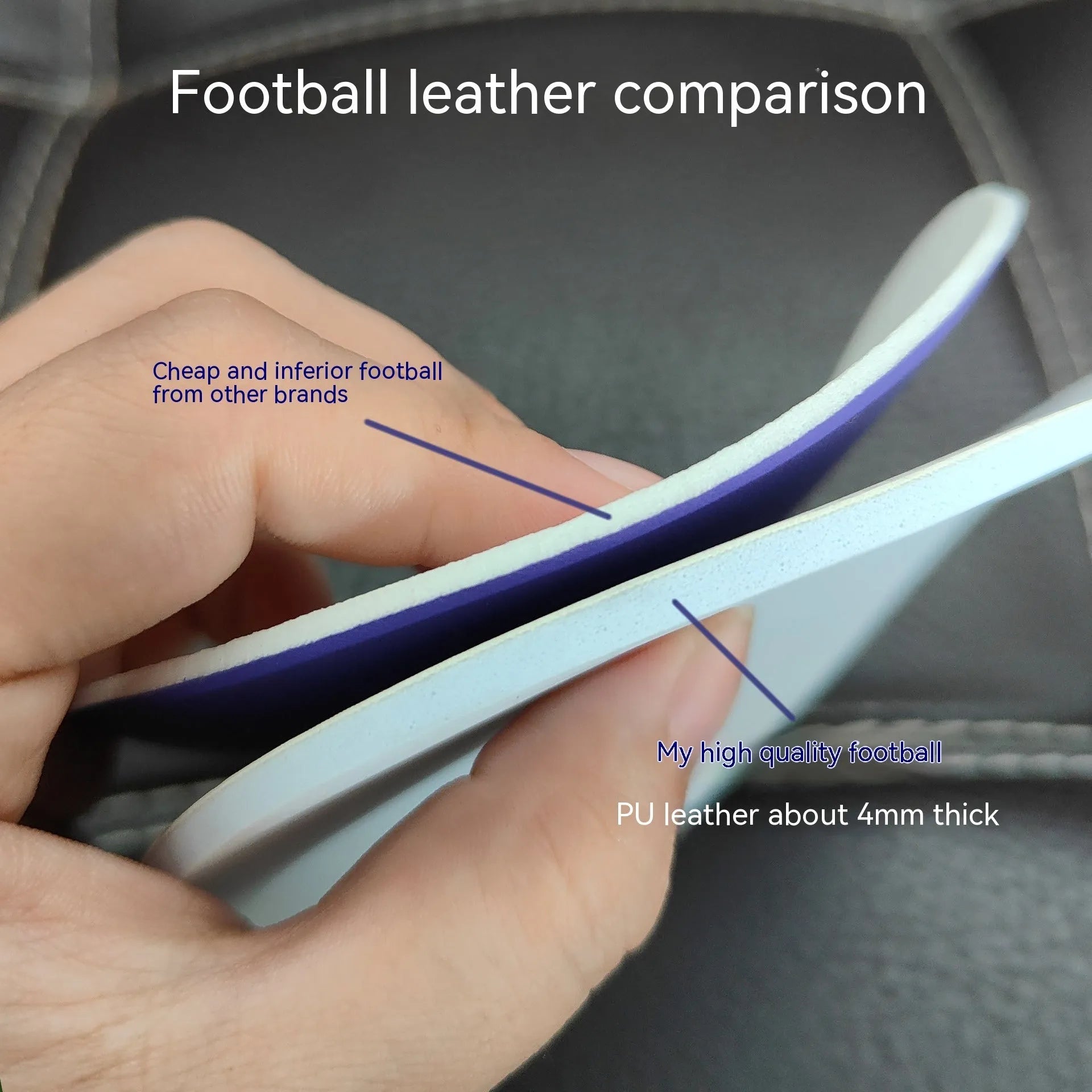 Fluorescent green PU football Size 5 with seamless thermal adhesive patch construction