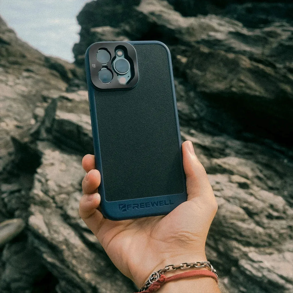 Black compatible protective case for iPhone 13 Pro, 14 Pro, and 15 Pro models.