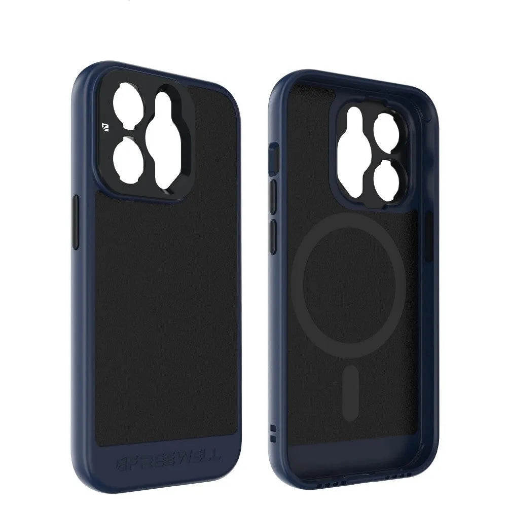 Black compatible protective case for iPhone 13 Pro, 14 Pro, and 15 Pro models.
