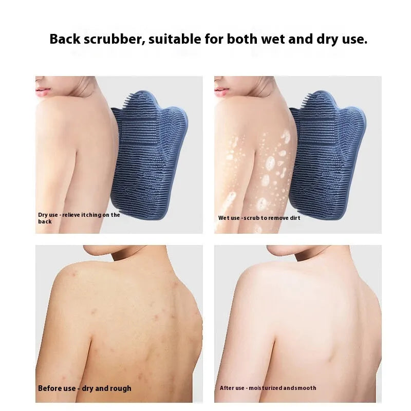 Silicone bath massage cushion mat measuring 31cm by 32cm with textured bristle surface