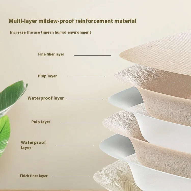 Brown disposable cat litter box showing three size options with waterproof biodegradable materials