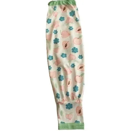 Ice silk UV protection sleeve gloves with printed floral pattern in free size for summer arm cooling