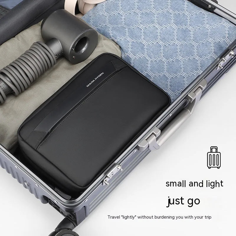 Multi-layer oxford cloth storage bag with wet-dry separation compartments in graphite grey colour