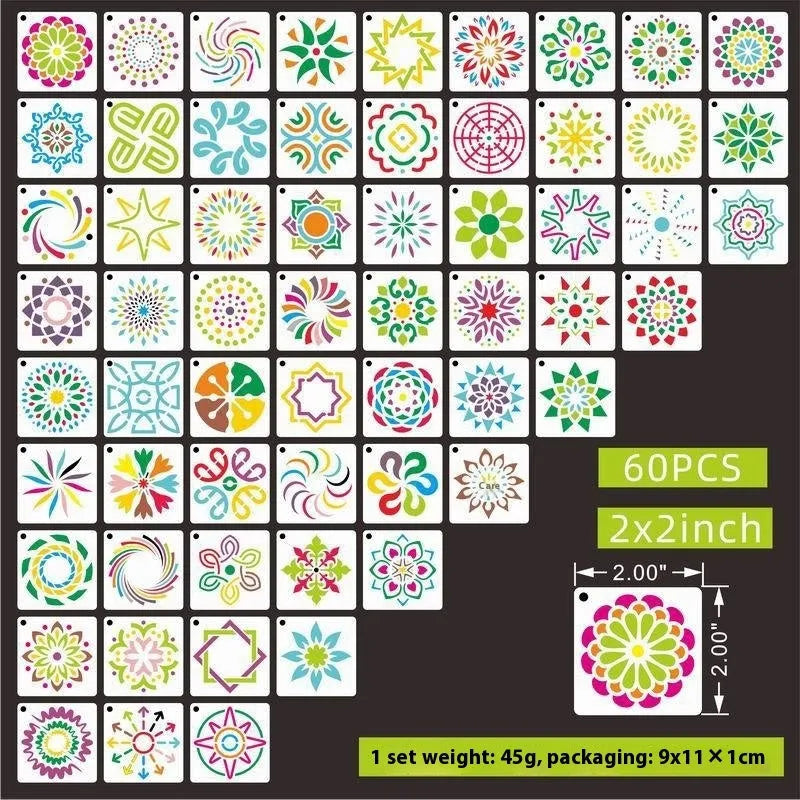 Milky white PET film spray painting templates showing flower, animal, and letter designs