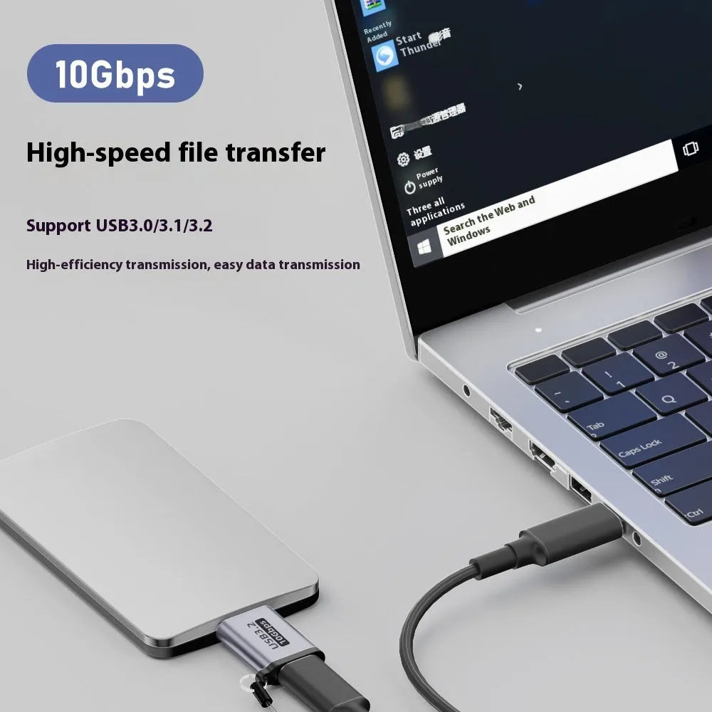 Micro USB B adapter converter showing Type-C and USB-A to Micro B male plug connections for charging and data transfer.