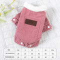 Lambswool grey and pink pet vest with wool lining for dog and cat autumn winter warmth