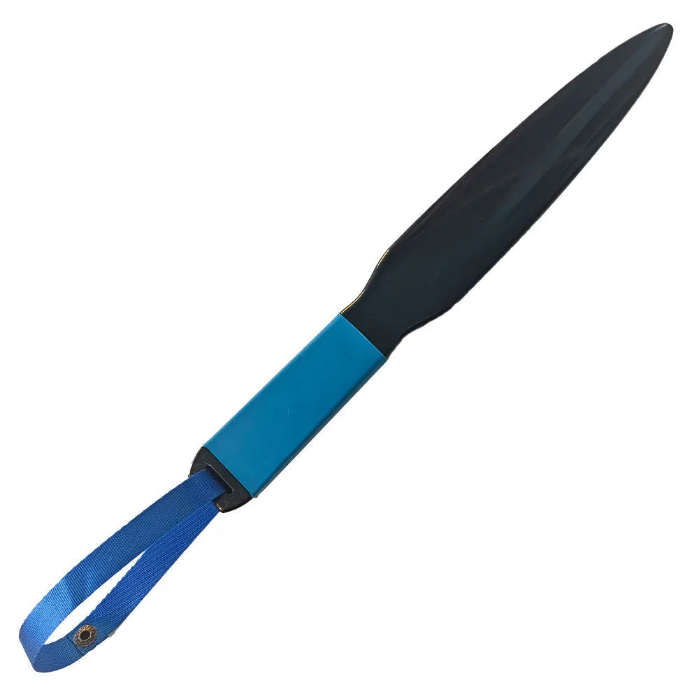 Blue handled nylon dog break stick measuring 35 cm for bite training and safety release