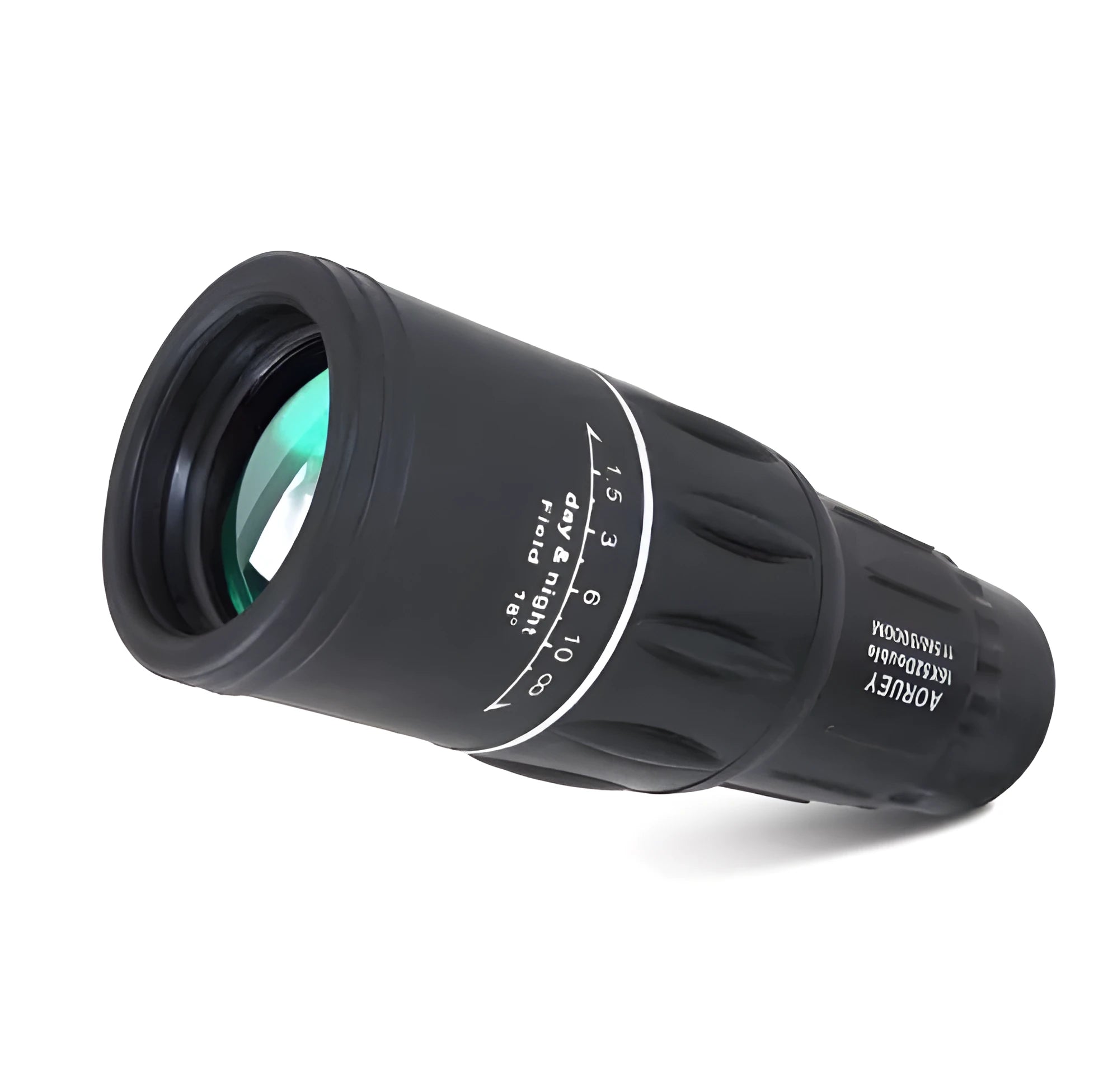 Black 16x52 high-power monocular with eyepiece focus and 52mm objective lens.