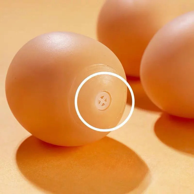 Egg-shaped dog toy with sound simulation for teeth cleaning and interactive play