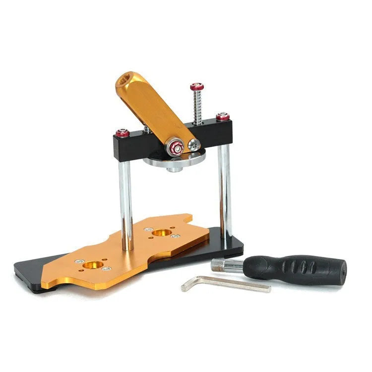 Metal badge machine with 58mm round bottom mould set for new style rotary pneumatic badge machines