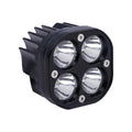 Four-eye vehicle headlight spotlight with aluminium mounting base in white or yellow light options