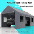 Portable steel frame canopy with PE tarpaulin cover and four-side protective cloth, 3m x 6m, for outdoor market stall use