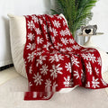 Personalised Christmas blanket with snowflake or reindeer pattern, size 110x130cm