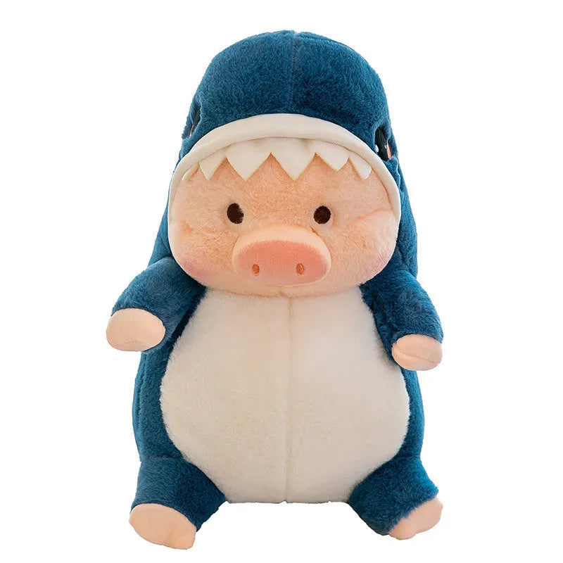 Adorkable Transformation Pig Plush Toy in Dinosaur Style with soft fabric, 33cm height