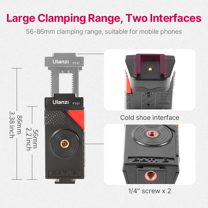 Black flexible octopus tripod with phone clip extended to 360mm