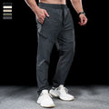 Men's waterproof quick-drying exercise trousers in nylon fabric, mid waist design