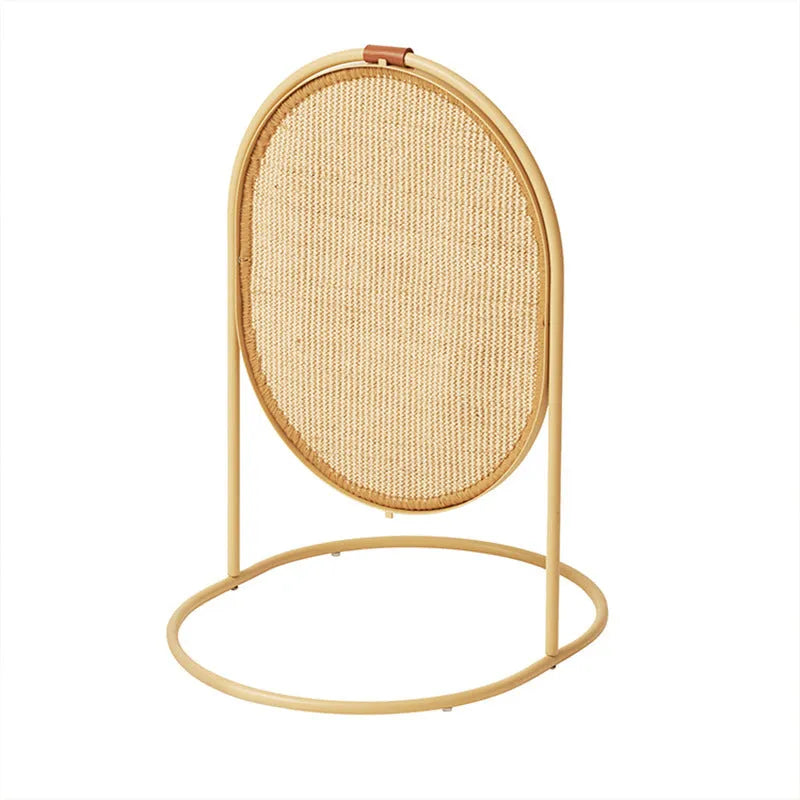 Large sisal cat scratching board with steel frame for indoor cat claw care