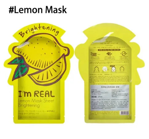 HANMIAO I'm REAL Skin Care Food Sheet Face Mask 1PC – moisturising, oil control, pore shrinking, anti-ageing