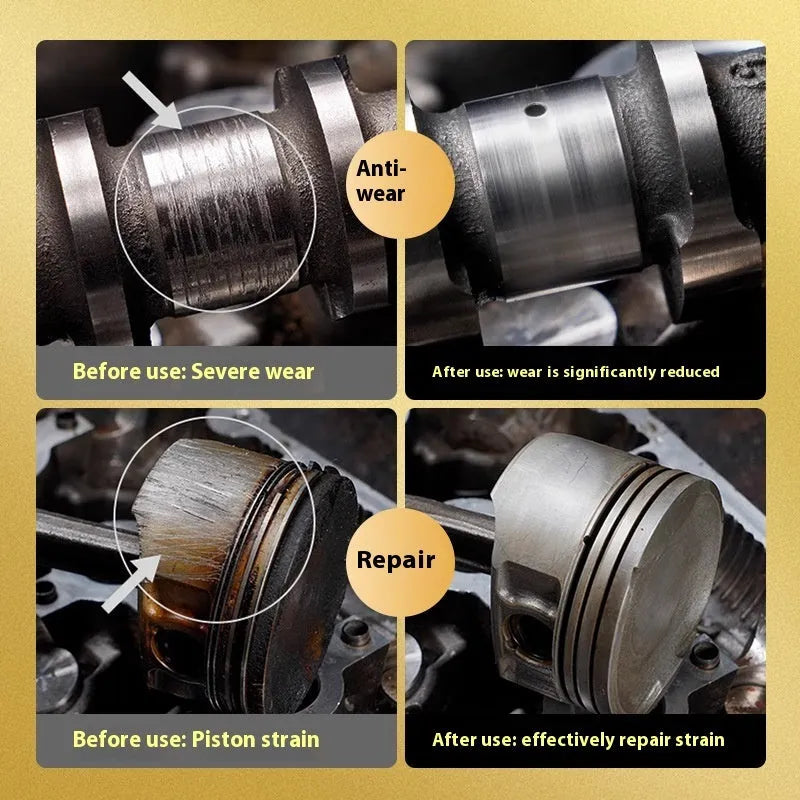 60ml engine oil additive in white container for anti-wear engine protection