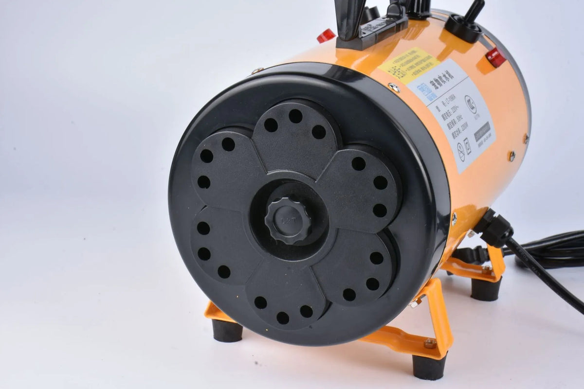 Dog hair dryer in metal housing with 2200W motor, available in Black colour option