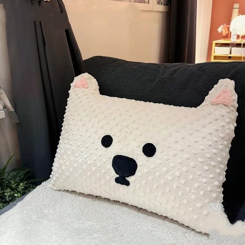 West Highland puppy design cushion with blended fabric and pp cotton filling