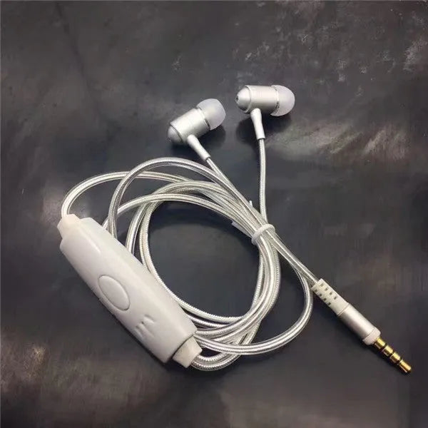 Blue Magic Light LED earphones with illuminated aluminium alloy shells showing EL light lines