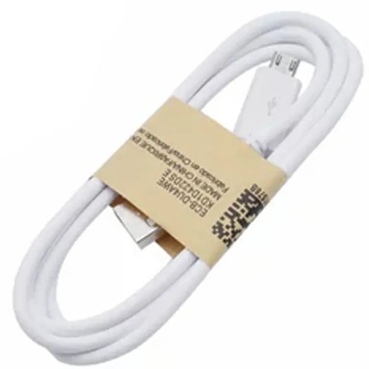 Black and white universal Micro USB Android smartphone data cable for charging and data transfer