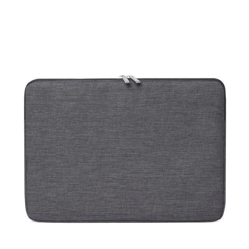 15-inch computer liner bag in dark grey, high-grade new polyester fabric, water repellent, slim 3cm profile for laptop protection