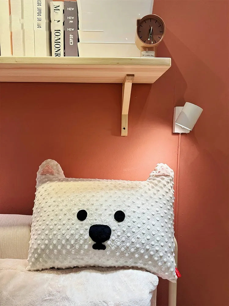 West Highland puppy design cushion with blended fabric and pp cotton filling
