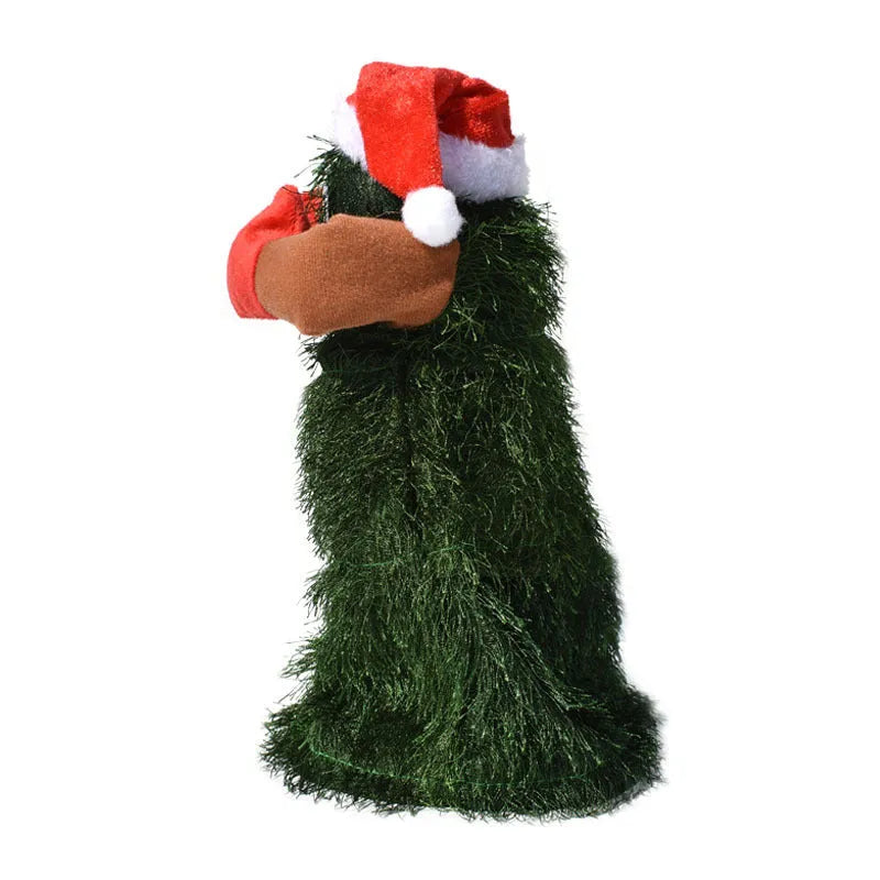 12 inch rotating dance music Christmas Santa toy with plastic and fabric, 26 cm high
