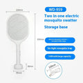 Rechargeable electric mosquito swatter with LED light in 959 and 996 colour options