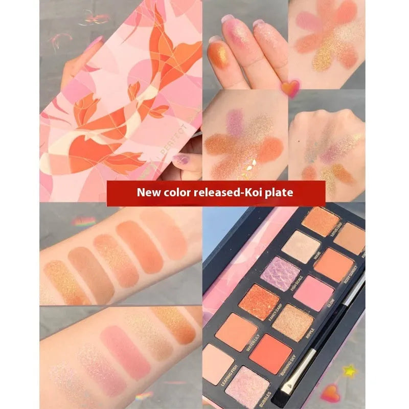 Explorer twelve-colour animal eyeshadow palette open showing 12 shades including Golden Tiger Ink Cat and Wild Leopard designs