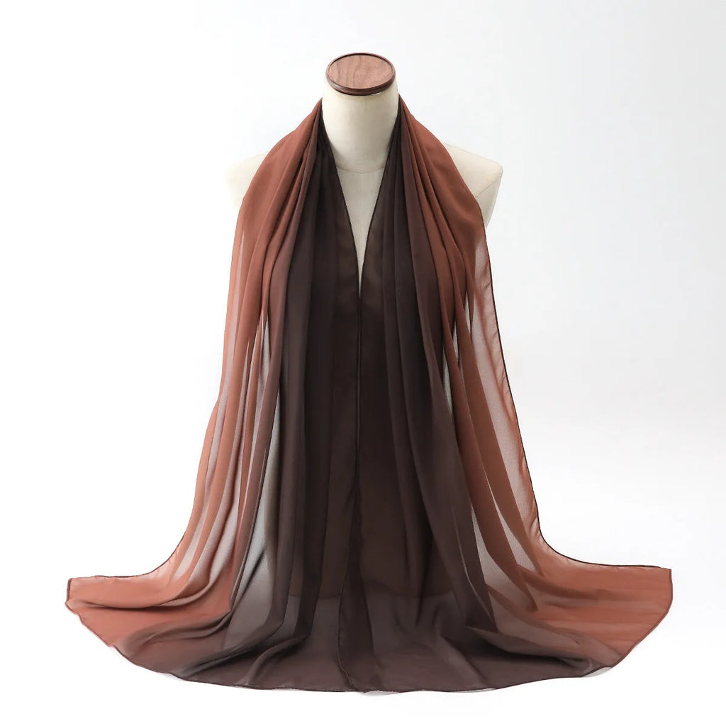Women's lightweight chiffon scarf with bubble towel texture in various colour options