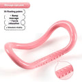 Yoga four piece fitness set showing leg stretcher, foot pedal, yoga ring, and figure eight tension rope