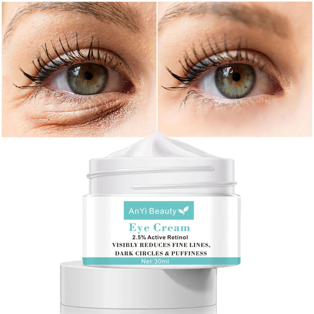30ml Beauty Eye Cream tube with hyaluronic acid for dark circles and puffiness