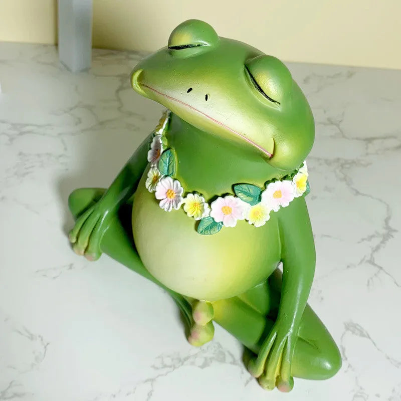 Magic yoga frog home ornament with European style design in RDW123 colour