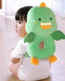 Infant baby anti-fall head protection pad in Little Bee 3D breathable large size on white background