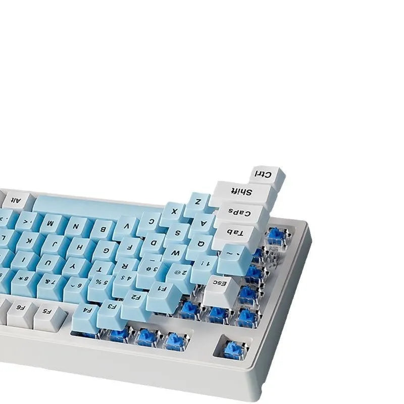 Wireless mechanical keyboard with three connectivity modes in black, white, or pink colour options