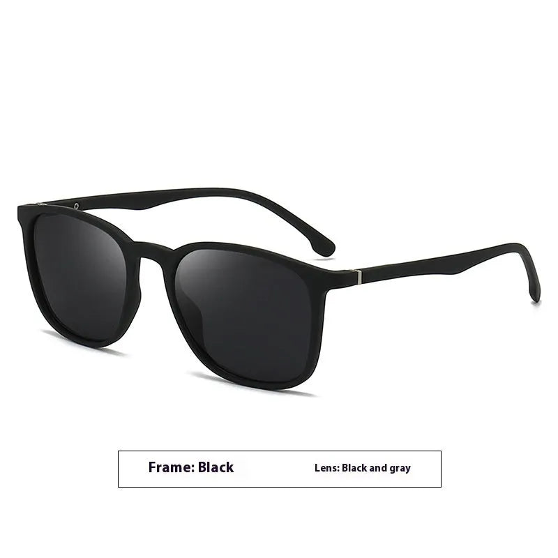 Men's polarized sunglasses with a PC frame in a choice of five colours, featuring UV400 protection.