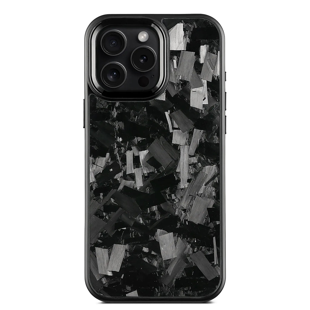Metal frame forged pattern mobile phone protective case for iPhone 17 with magnetic function in black frame blue gold colour