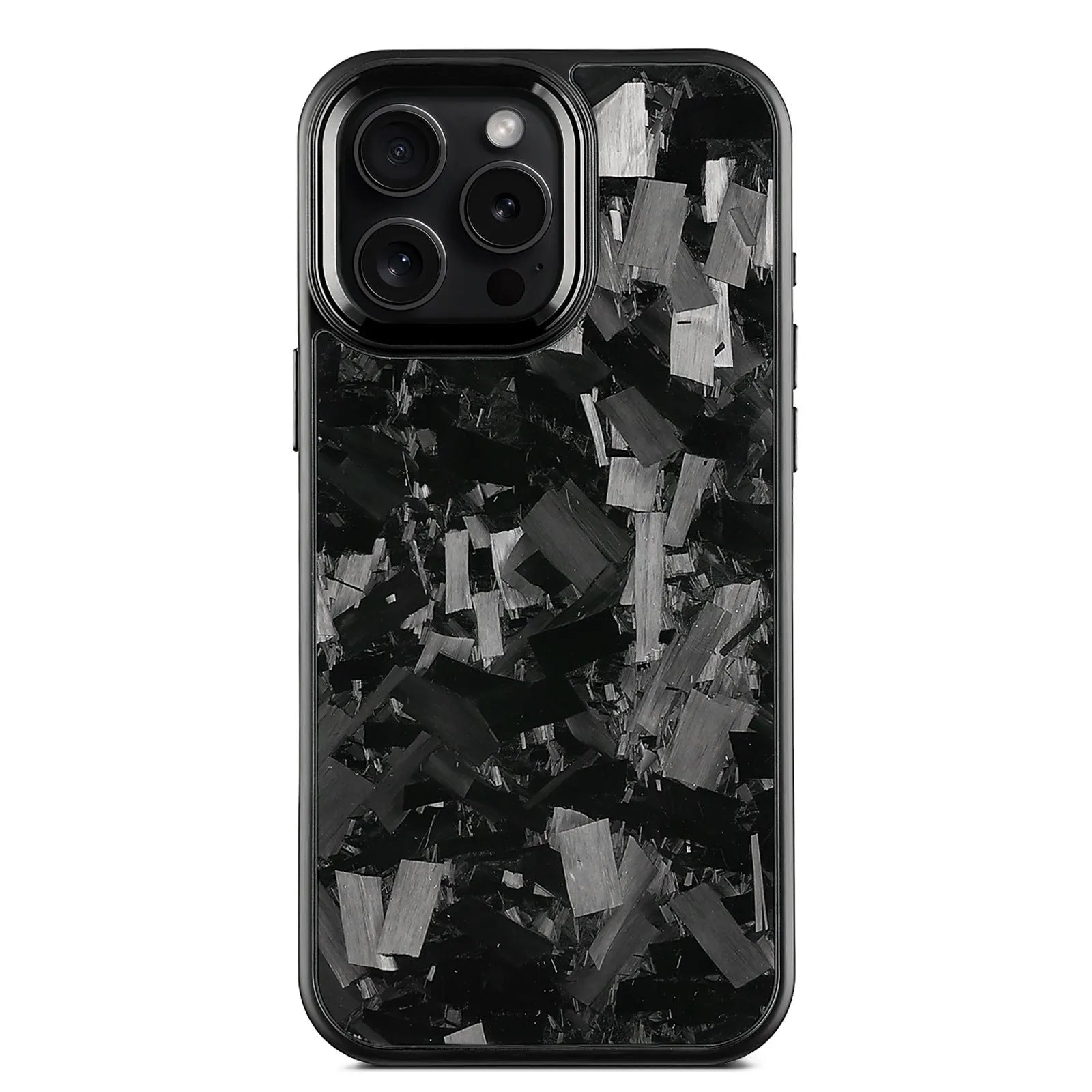 Metal frame forged pattern mobile phone protective case for iPhone 17 with magnetic function in black frame blue gold colour