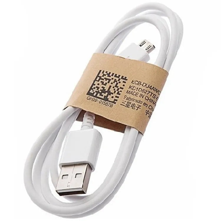 Black and white universal Micro USB Android smartphone data cable for charging and data transfer