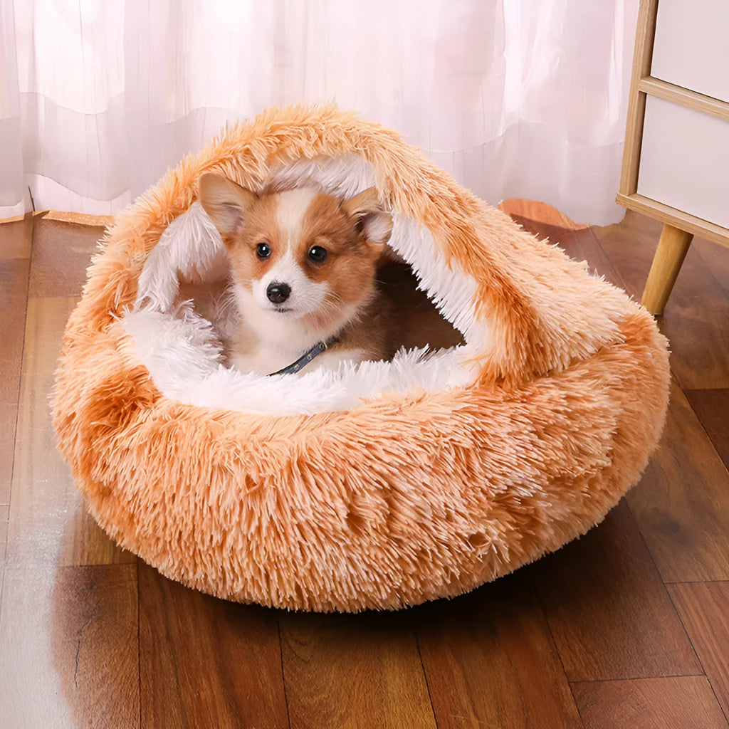 Waterproof cloth dog kennel with semi-enclosed design in gradient colour